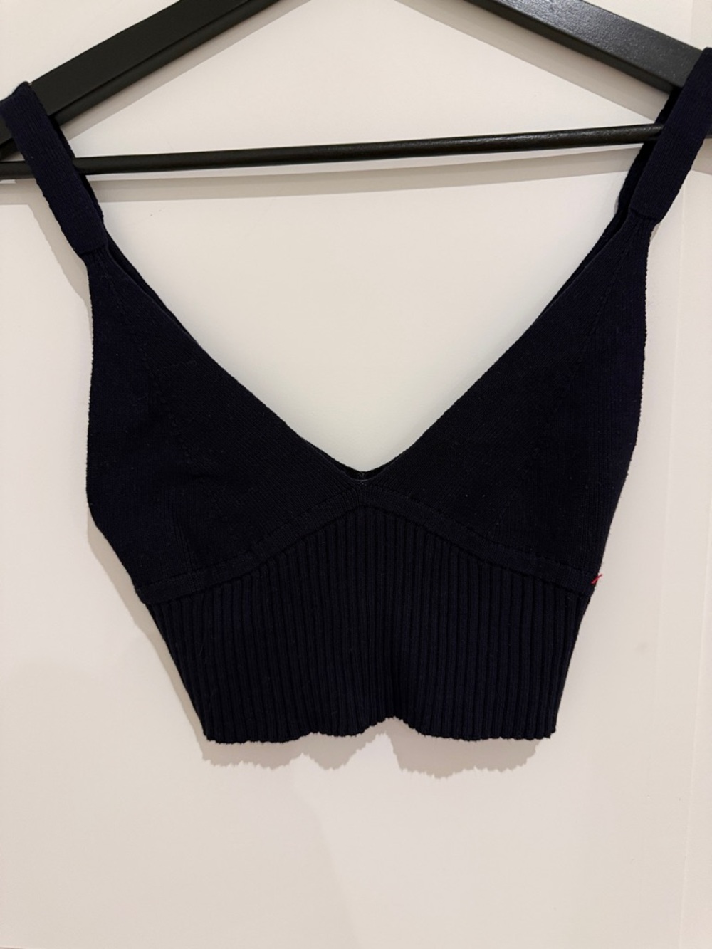 Ribbed Knit Bralette/bra top- Navy